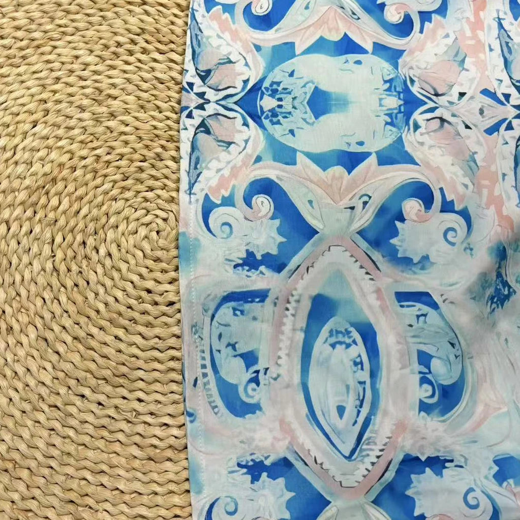 Duna | Pantalón ancho de talle alto azul