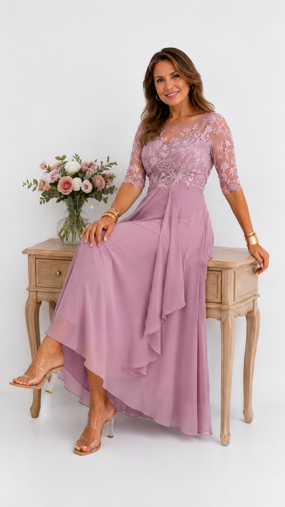 RHONDA | Elegantní krajkové šaty