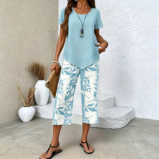 Frida | Conjunto de top y pantalón azul