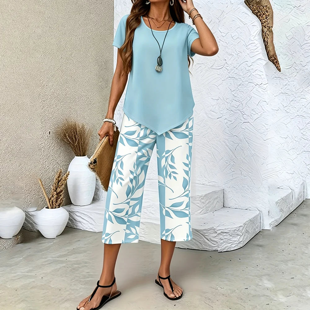 Frida | Conjunto de top y pantalón azul