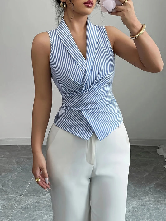 Brisa | Blusa de rayas con lazo