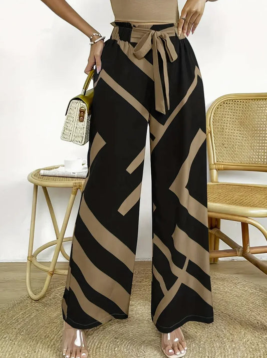 Cleo | Pantalón ancho negro con lazo