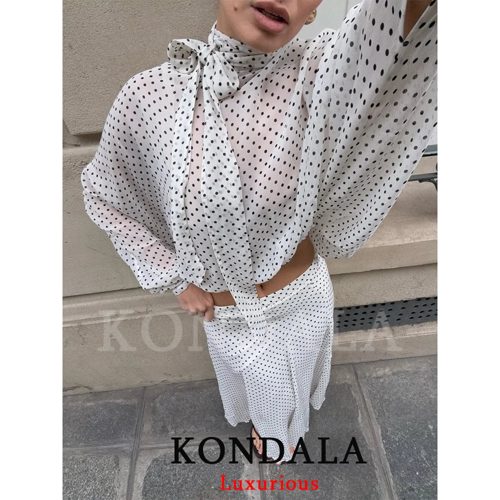Margot | Conjunto de lunares blusa y falda