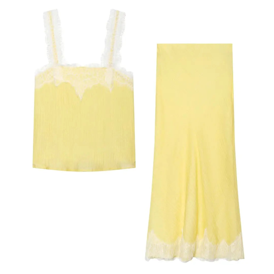 Carmen | Conjunto de encaje top y falda