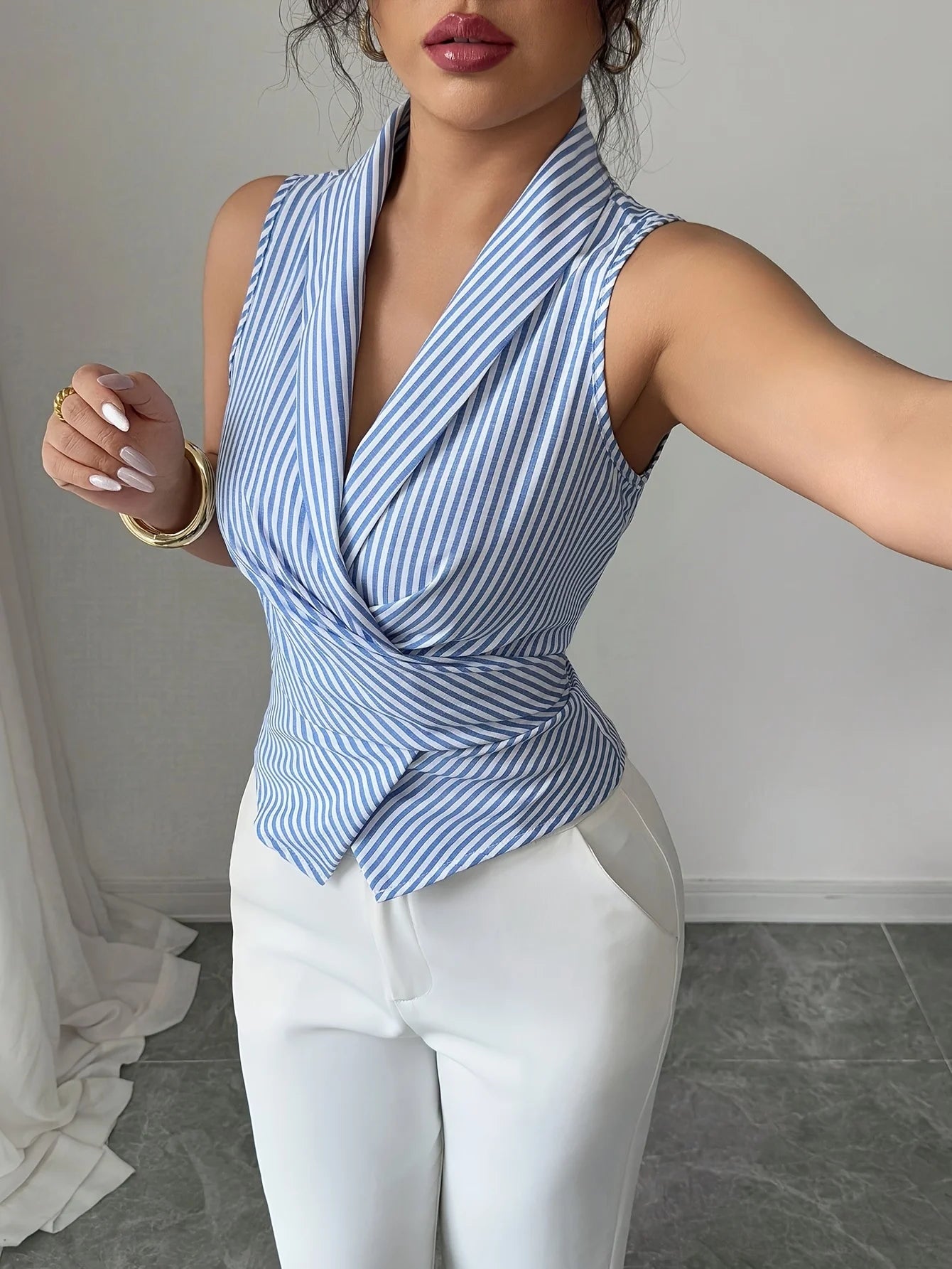 Brisa | Blusa de rayas con lazo