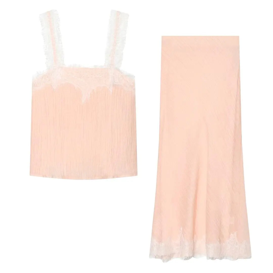 Carmen | Conjunto de encaje top y falda