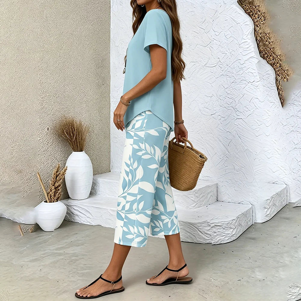 Frida | Conjunto de top y pantalón azul