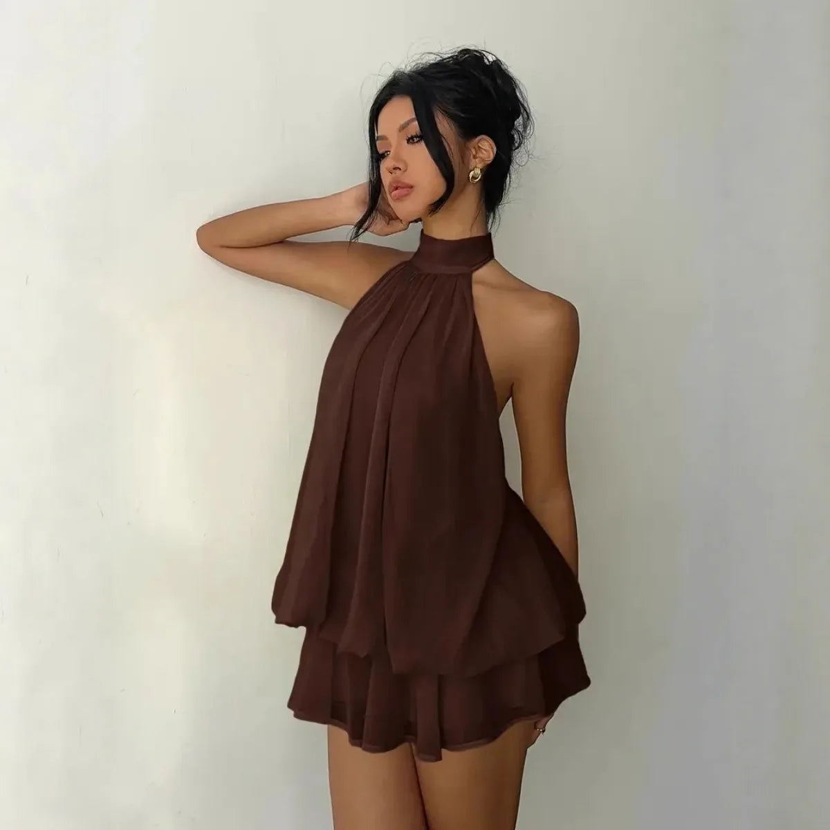 Tara | Šifonové mini šaty s vázáním