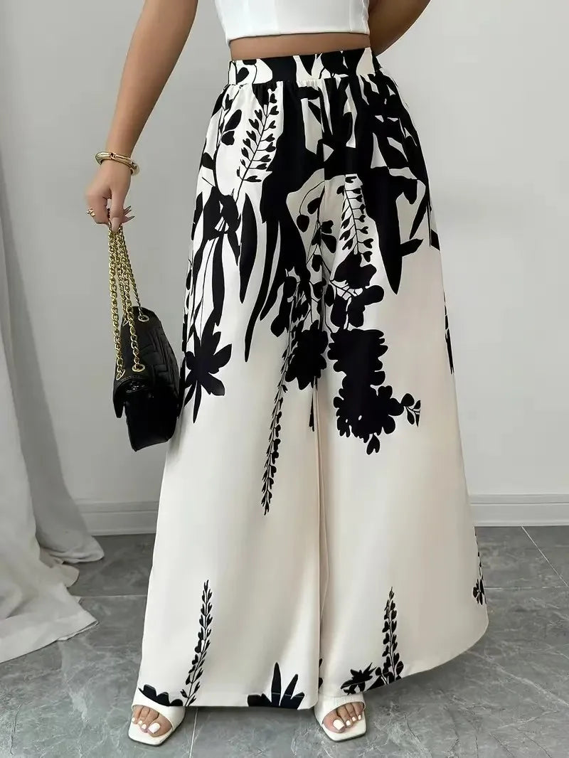 Isla | Pantalón ancho negro fluido