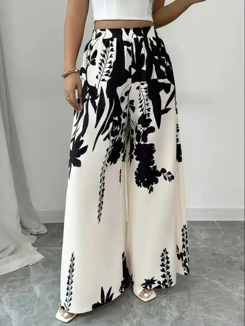 Isla | Pantalón ancho negro fluido