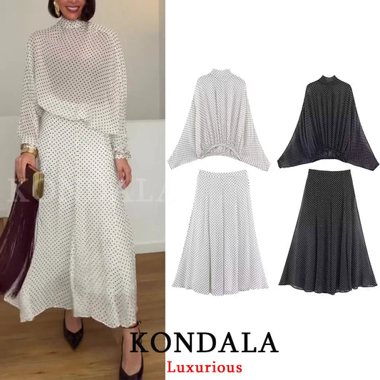 Margot | Conjunto de lunares blusa y falda