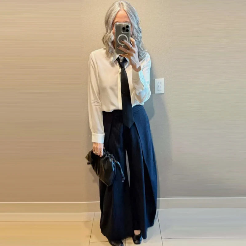 Ingrid | Pruhované oversized kalhoty
