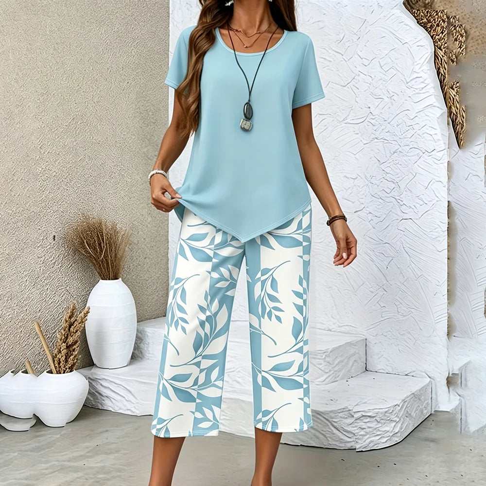 Frida | Conjunto de top y pantalón azul
