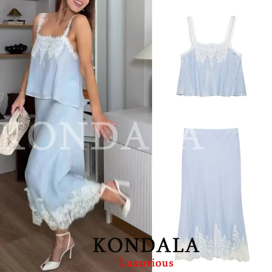 Carmen | Conjunto de encaje top y falda